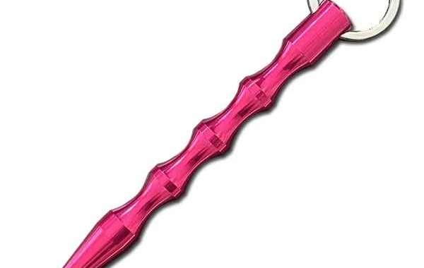 Polished Pointed Pink Kubaton Self Defense Keychain