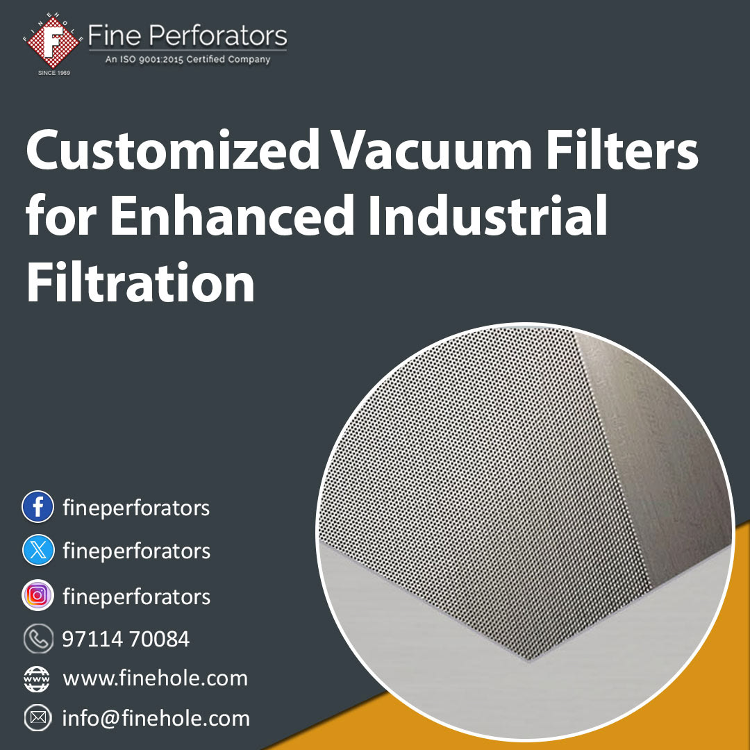 Customized Vacuum Filters for Enhanced Industrial Filtration