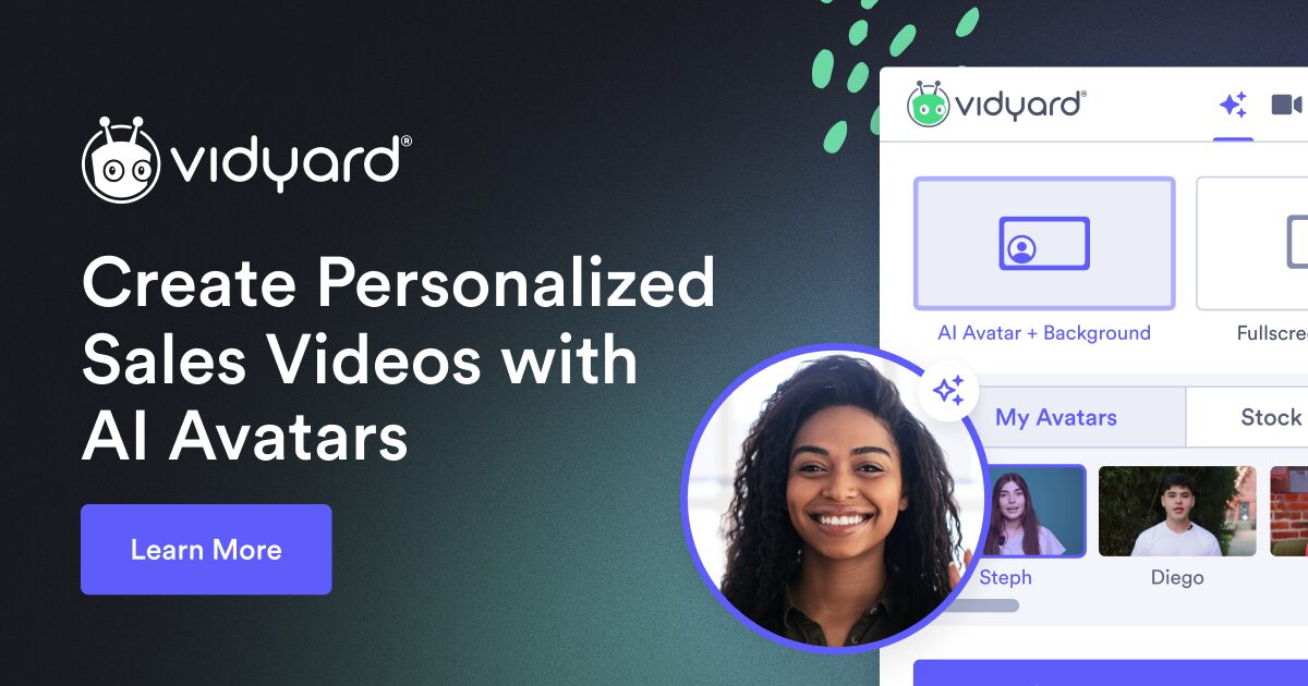 Vidyard AI Avatars, Create Personalized Sales Videos at Scale - Vidyard
