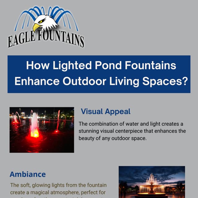 How Lighted Pond Fountains Enhance Outdoor Living Spaces? | PDF