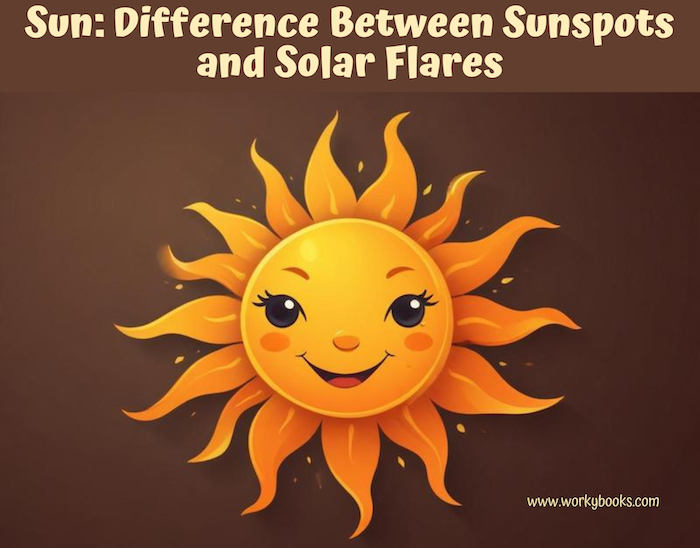 Sun: Difference Between Sunspots and Solar Flares | Workybooks