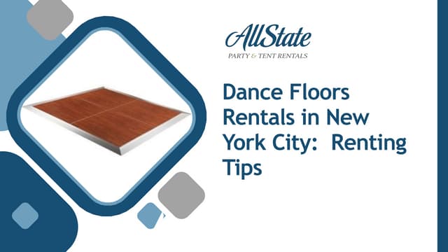 Expert Renting Tips: Dance Floors Rentals in New York City | PPT