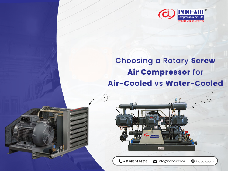 Choosing air cooled vs. water cooled screw air compressor