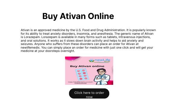 Buy Ativan online