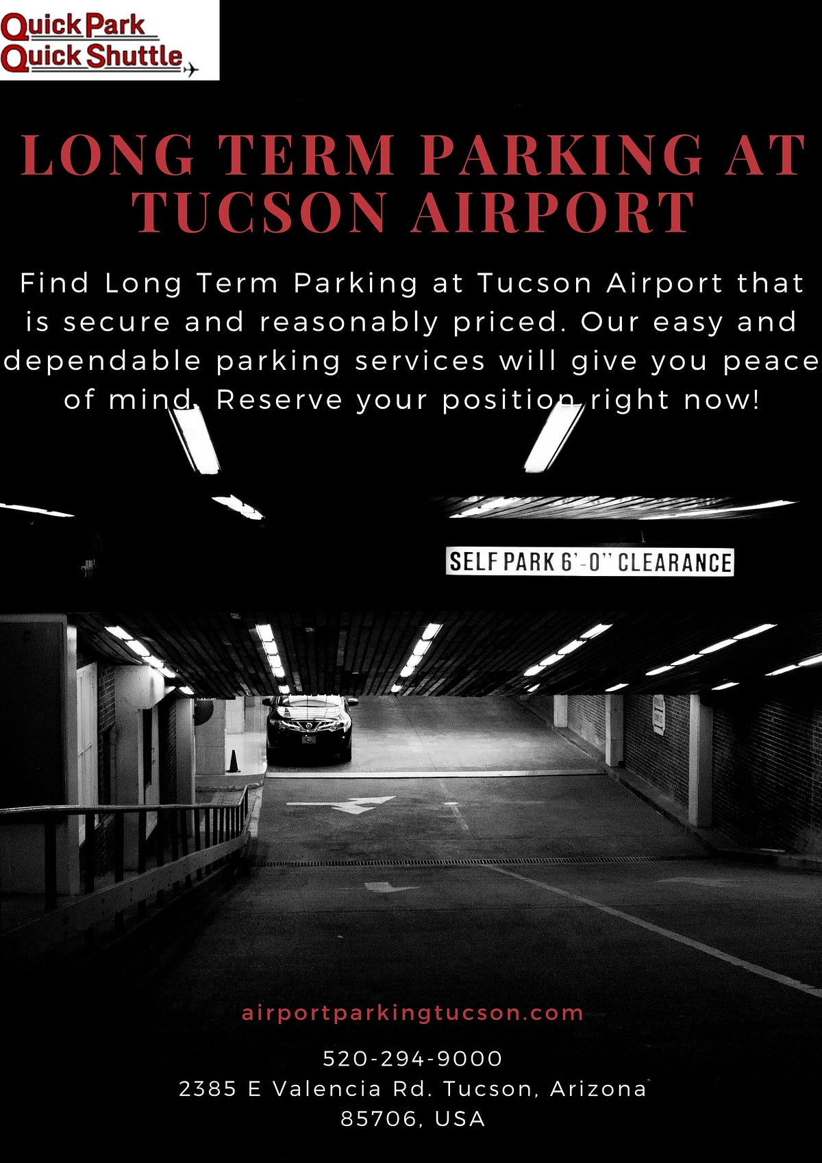 Affordable Long Term Parking at Tucson Airport Safe & Easy - Airport Parking Tucson - Medium