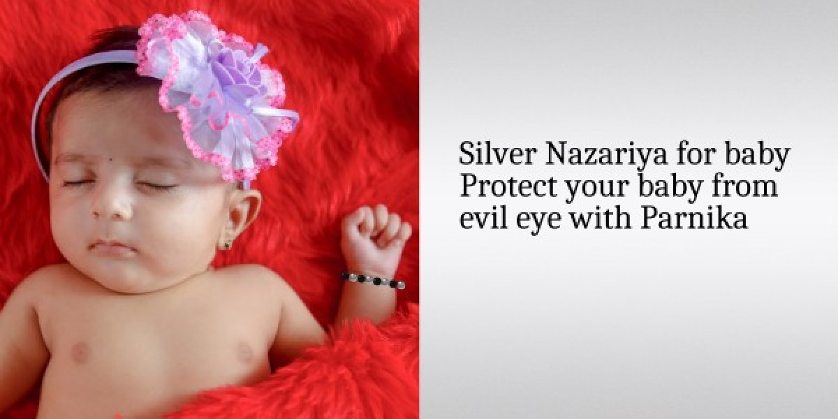 Silver Nazariya for baby - Protect your baby from evil eye with Parnika