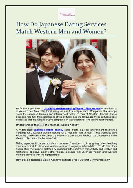 How Do Japanese Dating Services Match Western Men and Women? | PDF