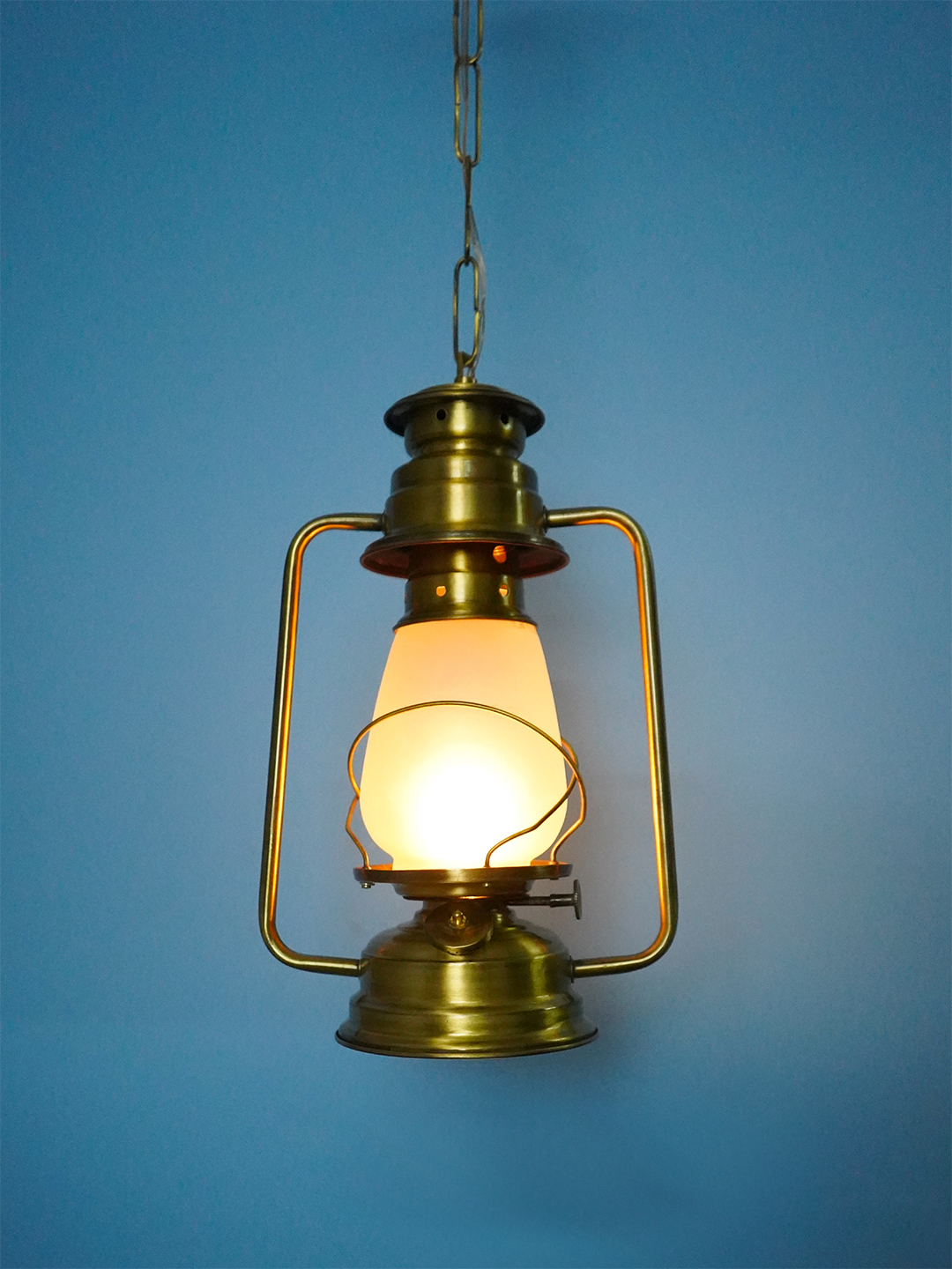 Vintage Brass Lantern Hanging Light