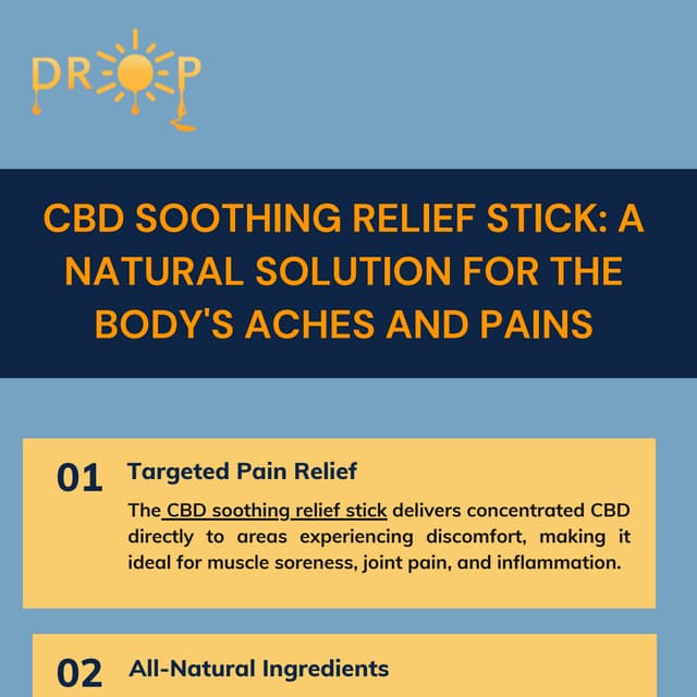 CBD Soothing Relief Stick: A Natural Solution for the Body's Aches and Pains | PDF