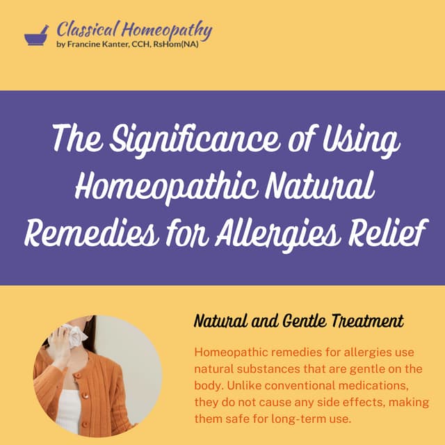 The Significance of Using Homeopathic Natural Remedies for Allergies Relief | PDF