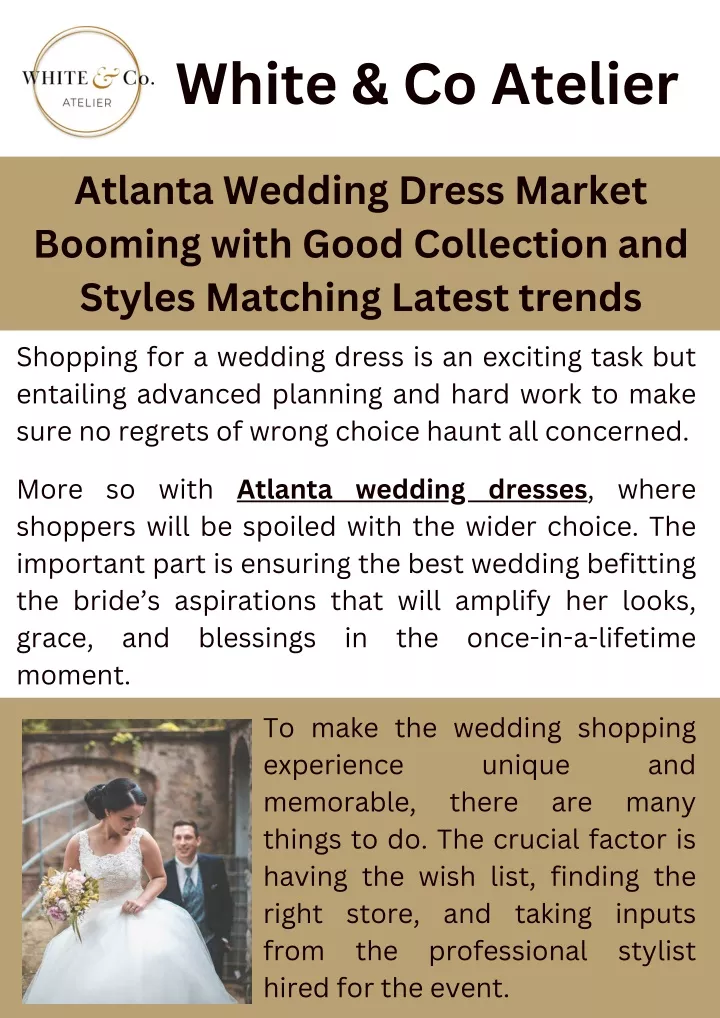 PPT - Atlanta Wedding Dress Market Booming with Good Collection and Styles Matching PowerPoint Presentation - ID:13676994