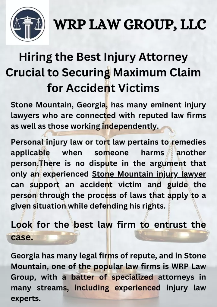 PPT - Hiring the Best Injury Attorney Crucial to Securing Maximum Claim for Accident PowerPoint Presentation - ID:13652277