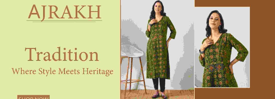 Ajrakh Print Kurta Cover Image