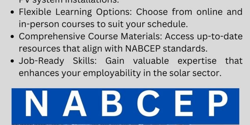 NABCEP PV Certification by Solairgen - Infogram