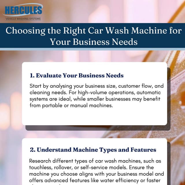 Choosing the Right Car Wash Machine for Your Business Needs | PDF | Free Download