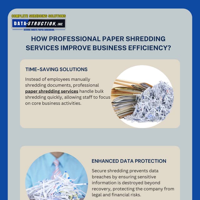 How Professional Paper Shredding Services Improve Business Efficiency? | PDF