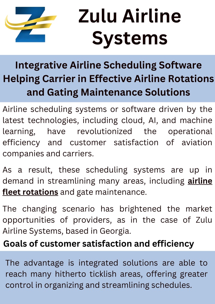 PPT - Integrative Airline Scheduling Software Helping Carrier in Effective Airline PowerPoint Presentation - ID:13704515