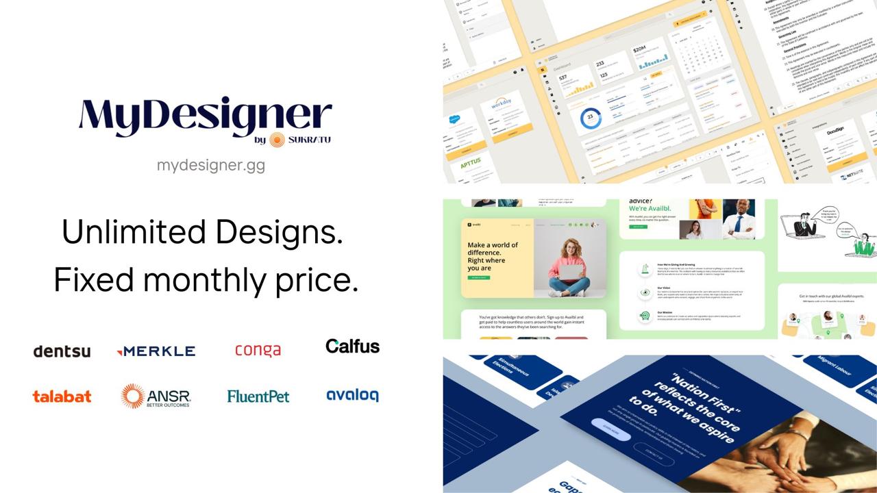 Unlimited Design At Fixed Cost for Your Business - My Designer