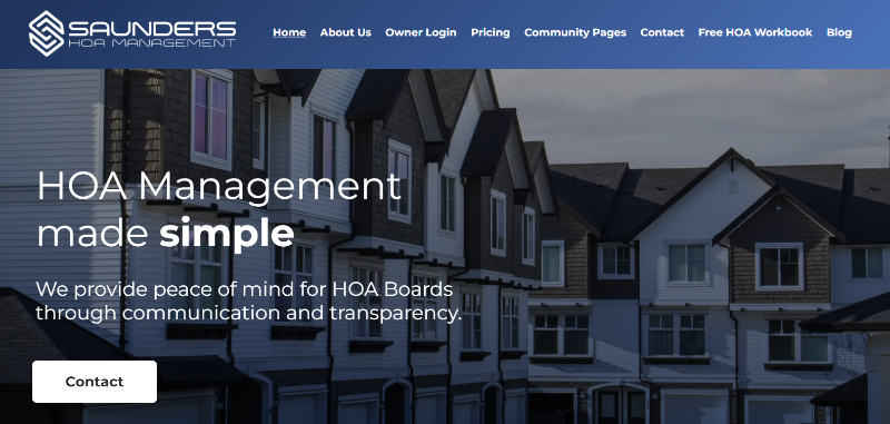 Saunders HOA Management Main Site » Home Page