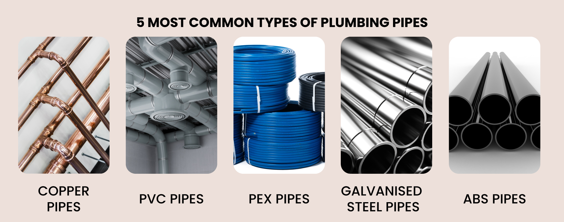 5 Most Common Types of Plumbing Pipes: Everything You Need to Know