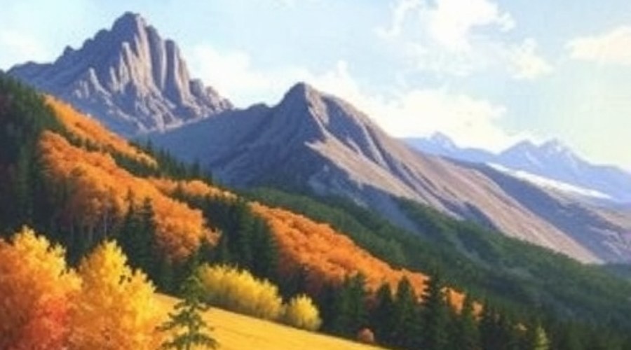 Fall Mountain Landscape Painting: Step-by-Step Tutorial 2024 - Trendy Art Ideas