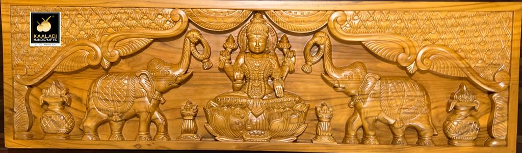 Gajalakshmi Wood Carving Online Shopping | Buy Gajalakshmi Wood Carving Online India