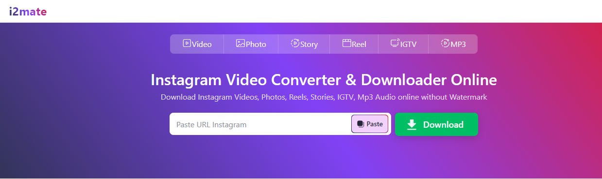 Free Online Instagram Videos To MP3 Audio Converter & downloader - I2Mate