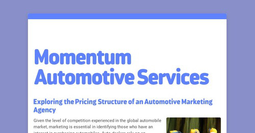 Momentum Automotive Services | Smore Newsletters