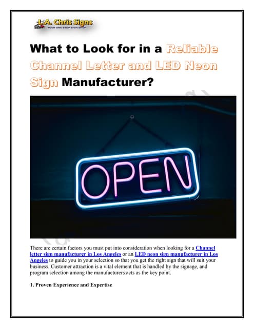 What to Look for in a Reliable Channel Letter and LED Neon Sign.pdf