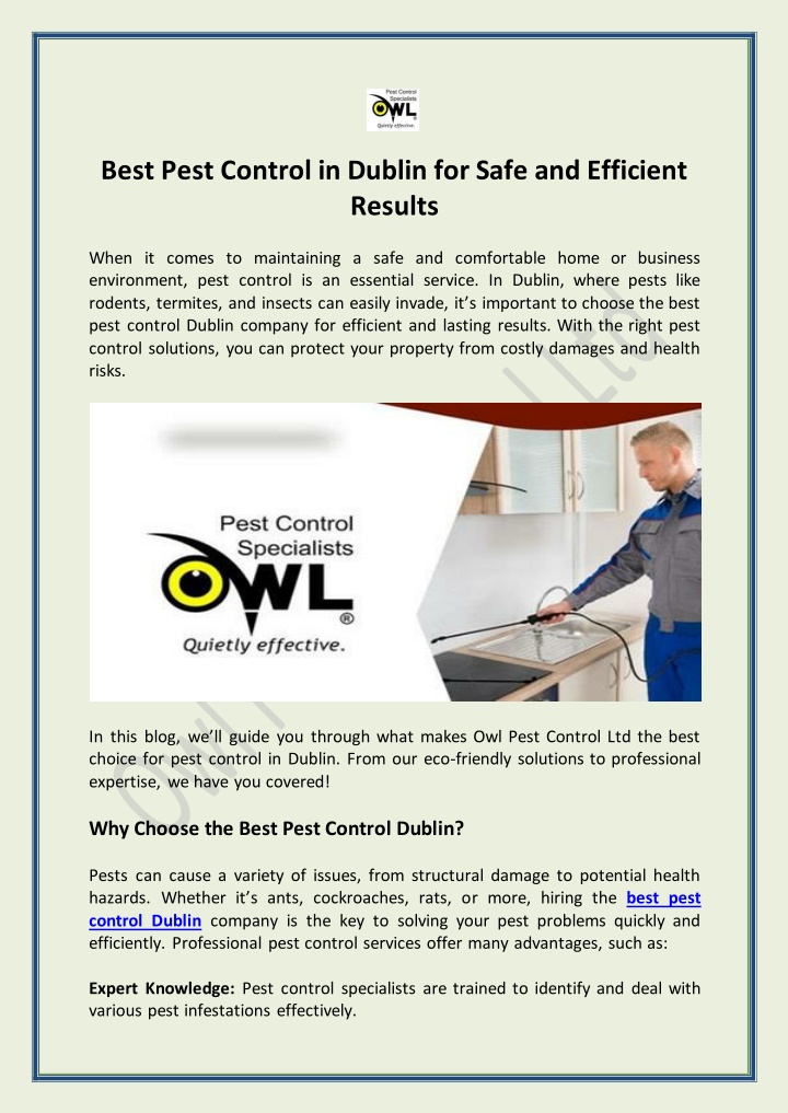 PPT - Best Pest Control in Dublin for Safe and Efficient Results PowerPoint Presentation - ID:13772034