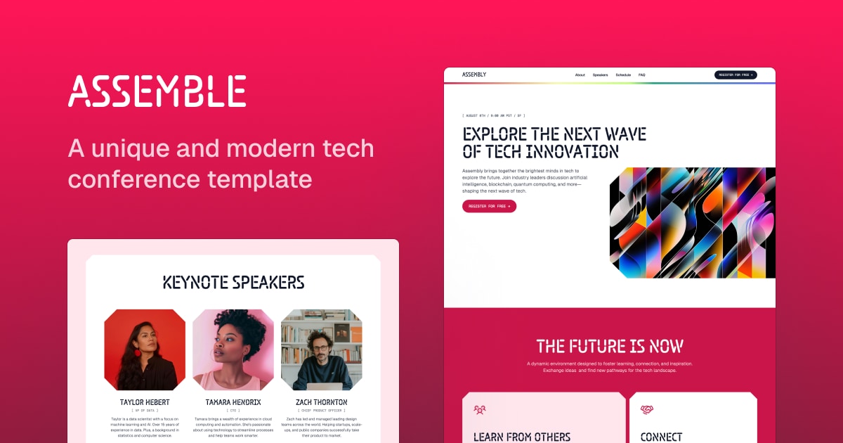 Assemble · Webflow HTML website template