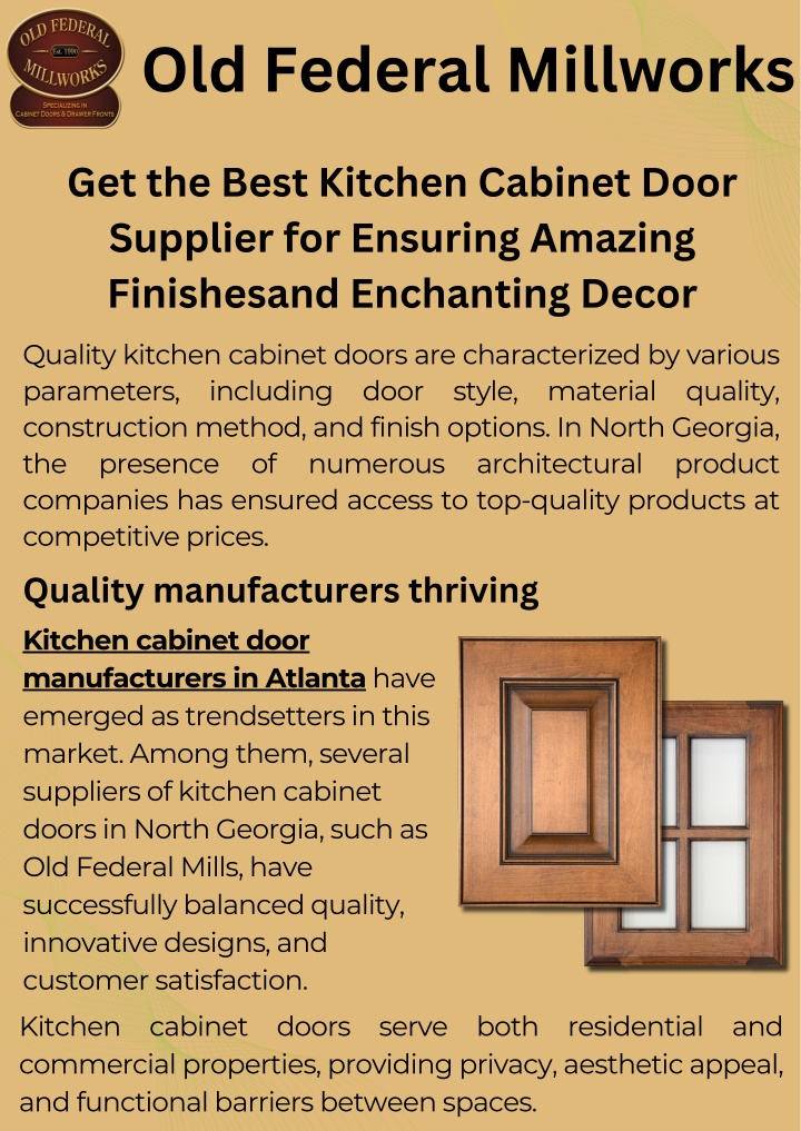 PPT - Get the Best Kitchen Cabinet Door Supplier for Ensuring Amazing Finishes and .. PowerPoint Presentation - ID:13926747