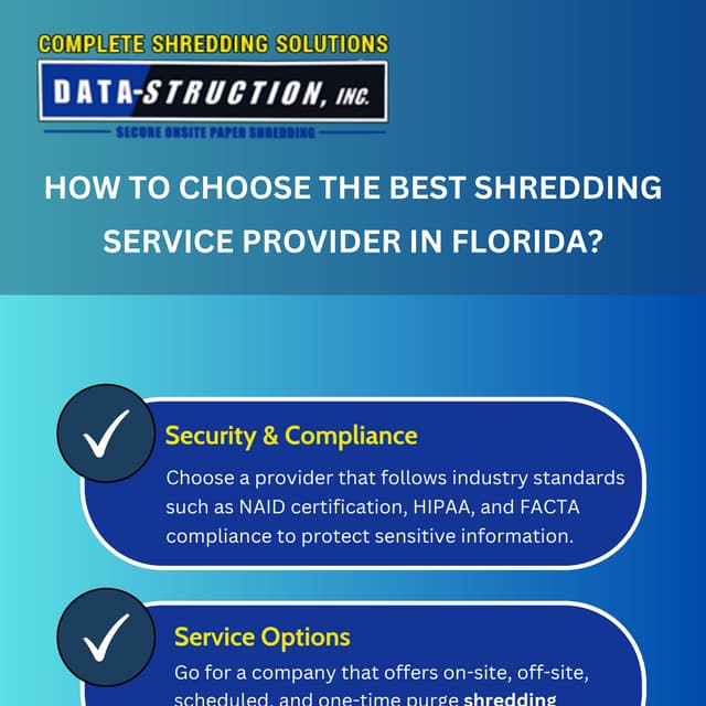 How to Choose the Best Shredding Service Provider in Florida? | PDF