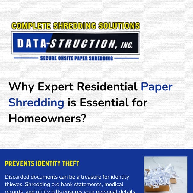 Why Expert Residential Paper Shredding is Essential for Homeowners? | PDF