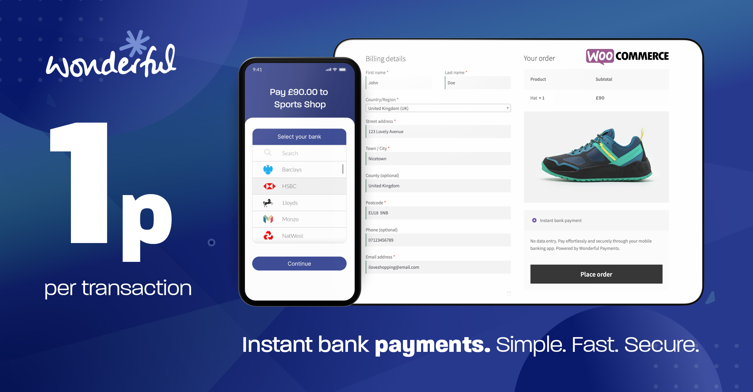 Open Banking instant bank payments | Wonderful