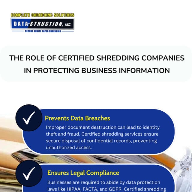 The Role of Certified Shredding Companies in Protecting Business Information | PDF