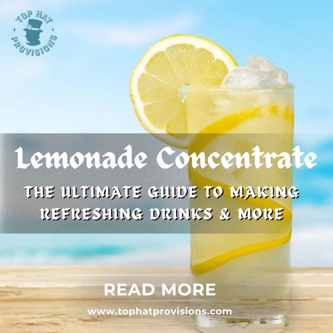 Lemonade Concentrate: The Ultimate Guide to Making Refreshing Drinks & More | by Top Hat Provisions | Feb, 2025 | Medium