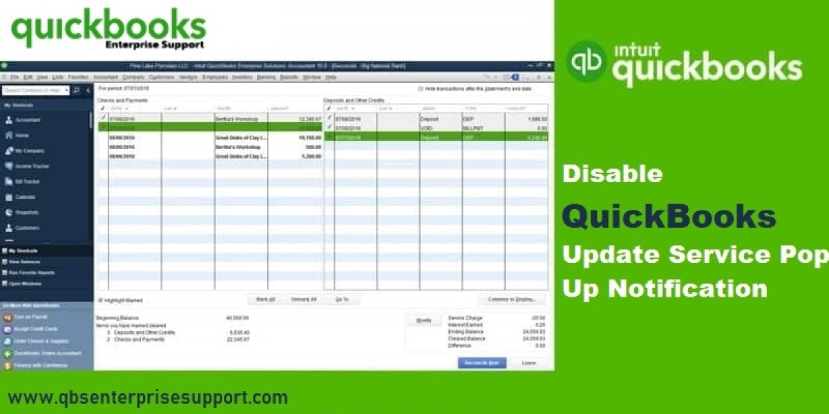 Disable QuickBooks Update Service Pop Up Notification