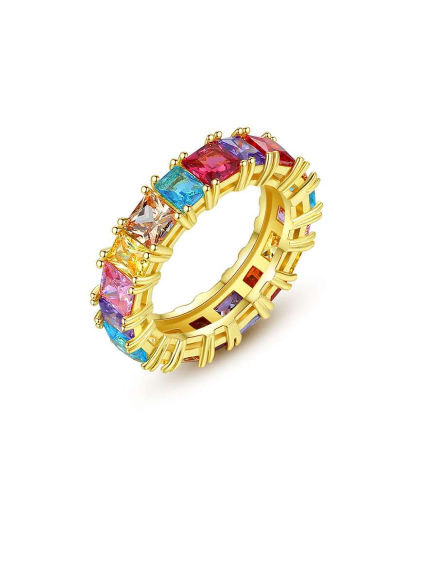 CZ Multi Colour Band Ring