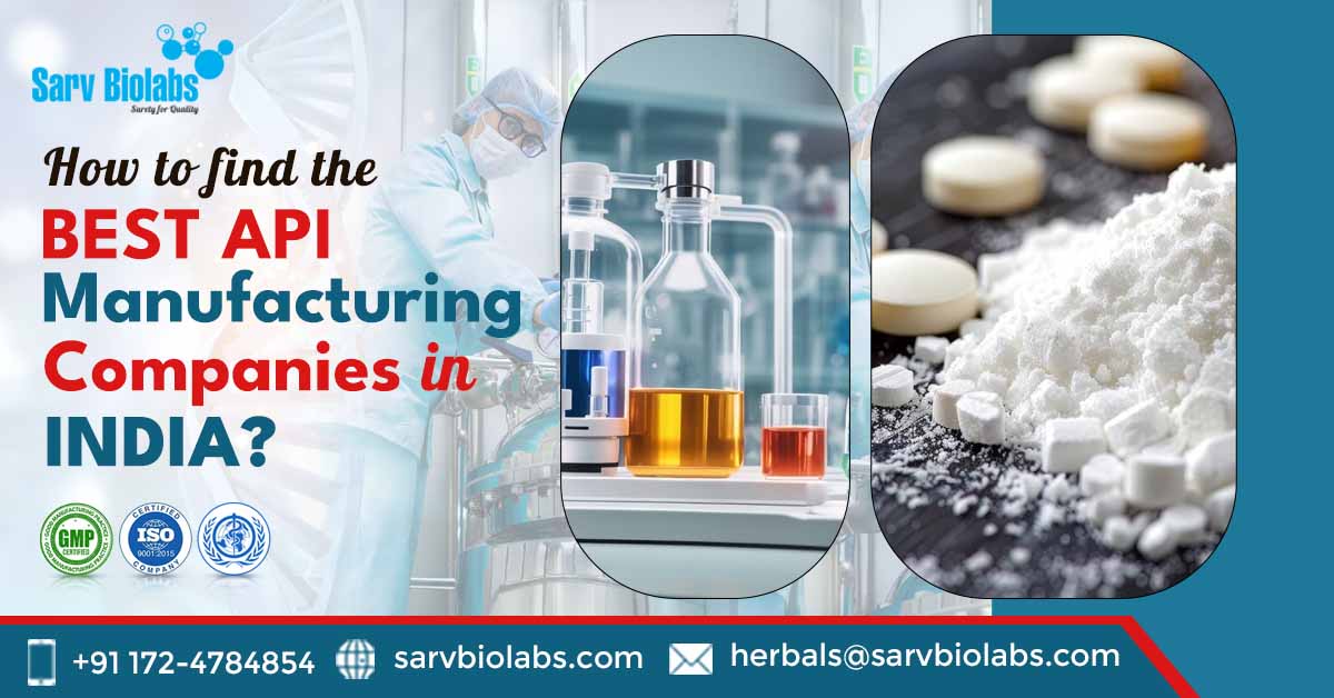 Find the Best API Manufacturing Companies in India - Sarv Biolabs